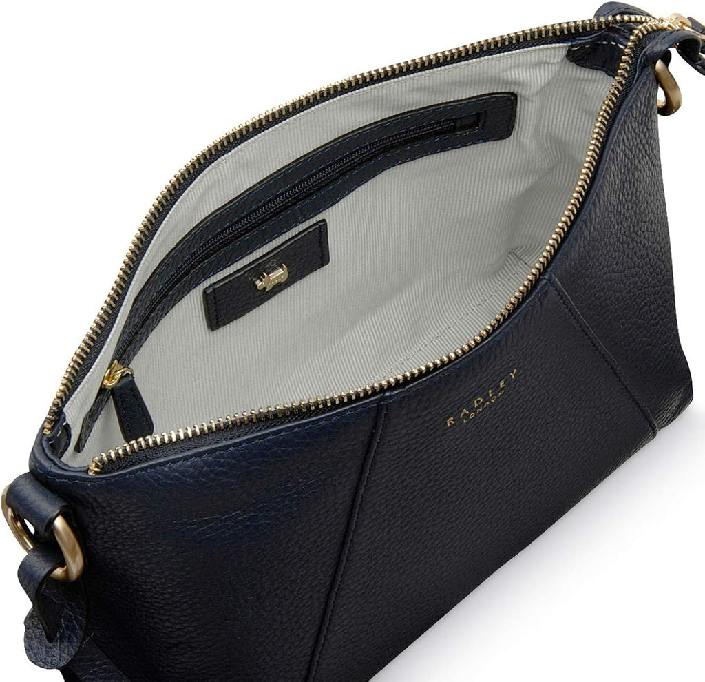 Radley Wood Street Women's Medium Cross Body Leather Bag Ink Blue (New with tags)
