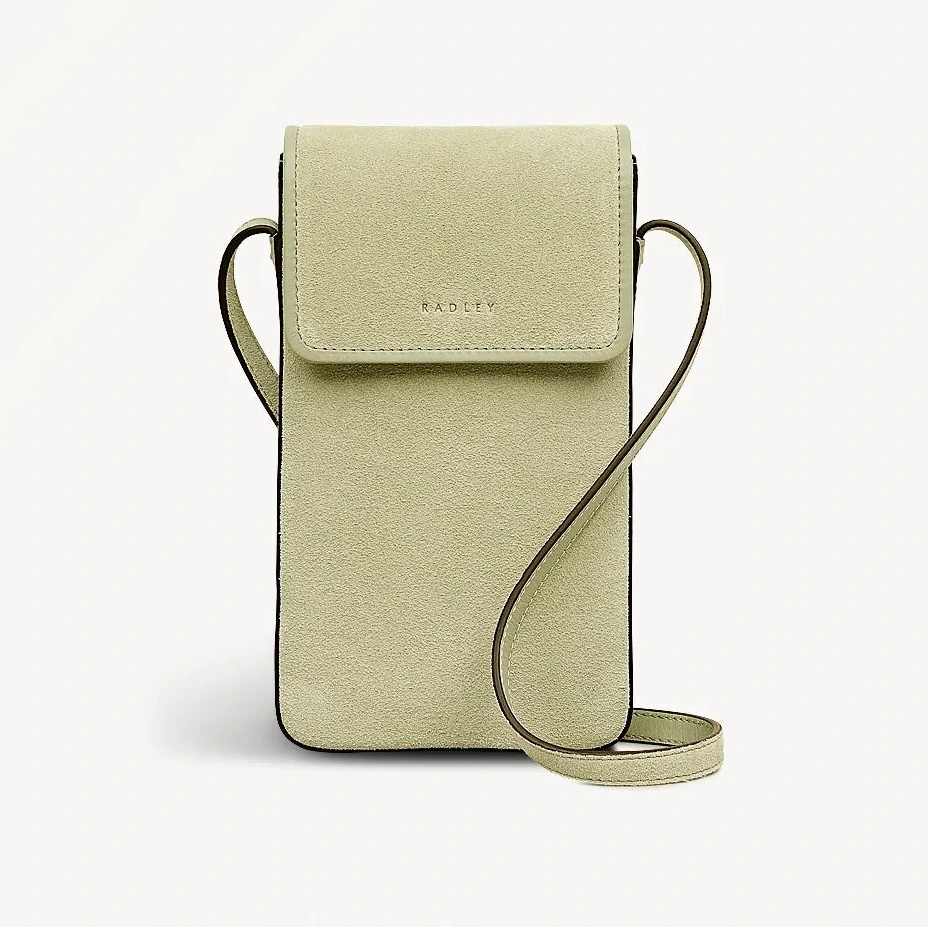 Radley Bramwell Lane - Suede Medium Phone Cross Body - Lemongrass Yellow (New With Tags)