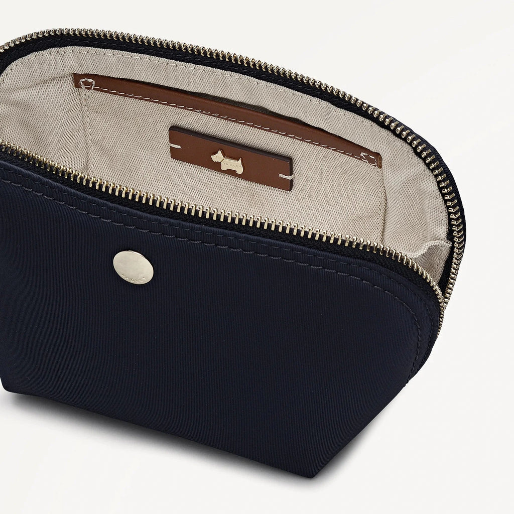 Radley Bramwell Lane - Medium Fabric Cosmetic Pouch - Ink Blue (New)