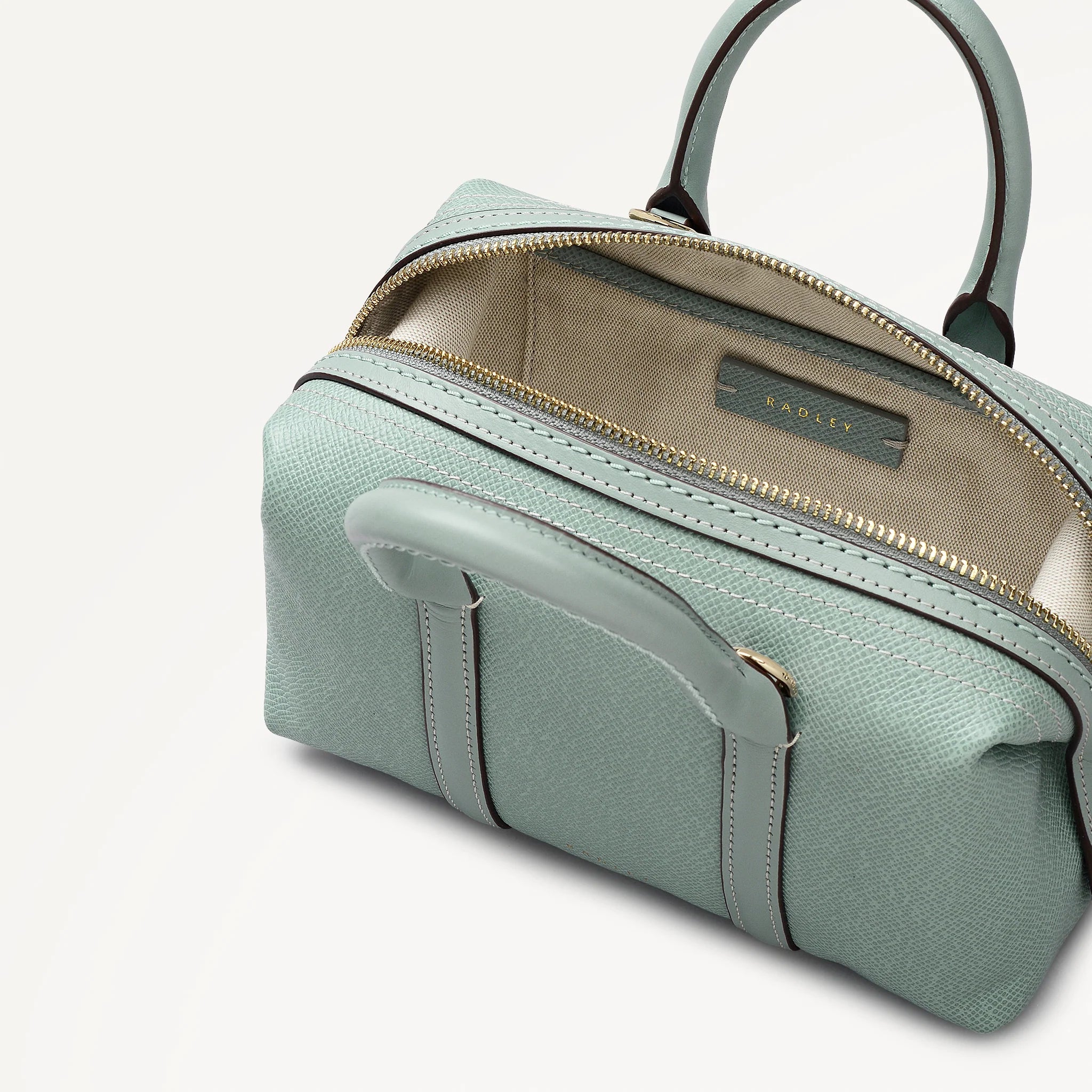 Radley Bramwell Lane - Mini Ziptop Grab Bag - Green Water Leather (NWT)