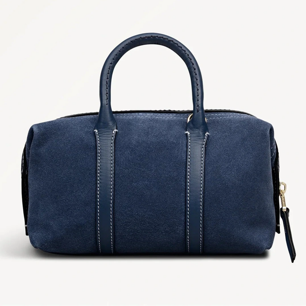 Radley Bramwell Lane - Mini Ziptop Grab Bag - Naval Blue Suede (NWT)