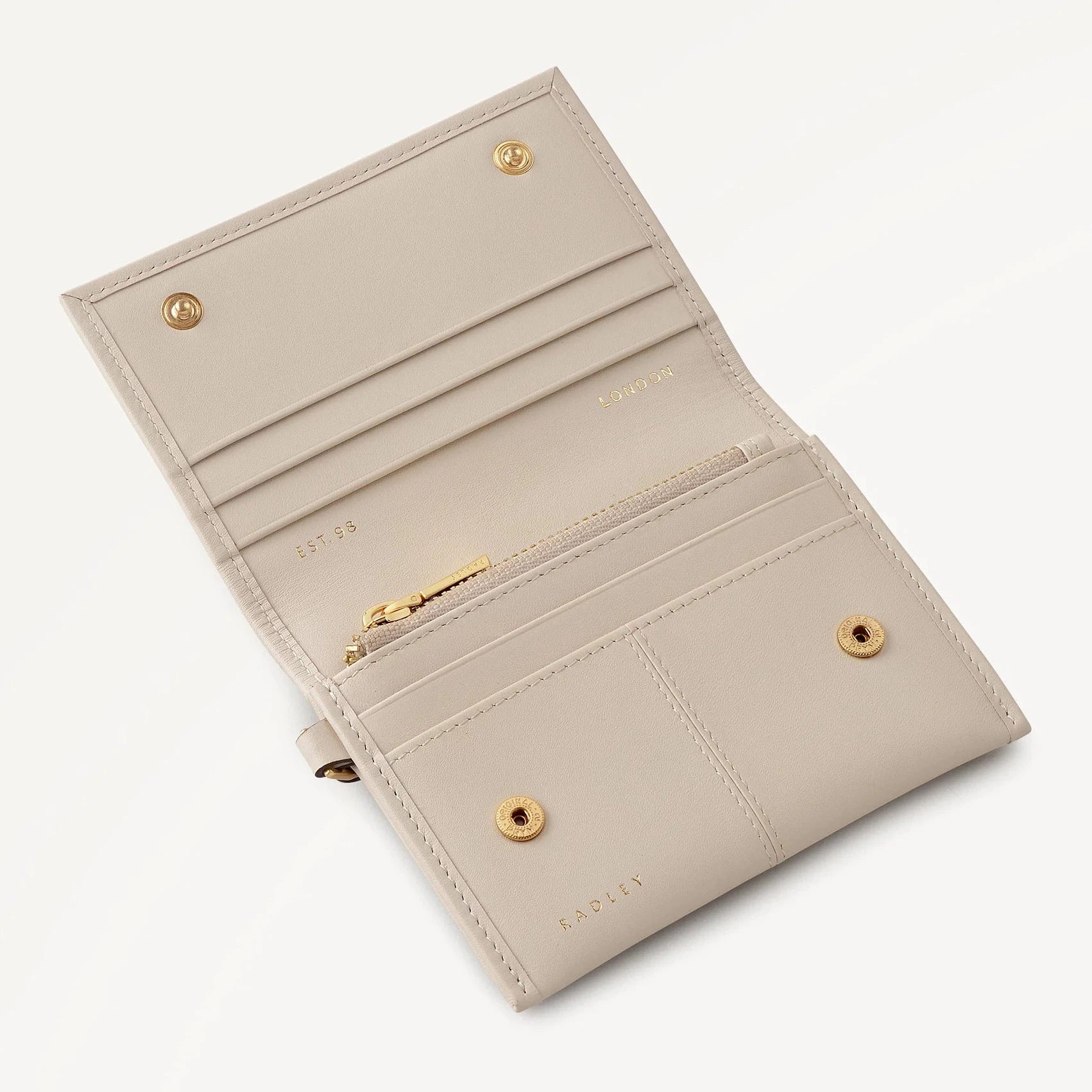Radley Chilton Grove - Medium Flapover Purse - Beige Leather (NWT)