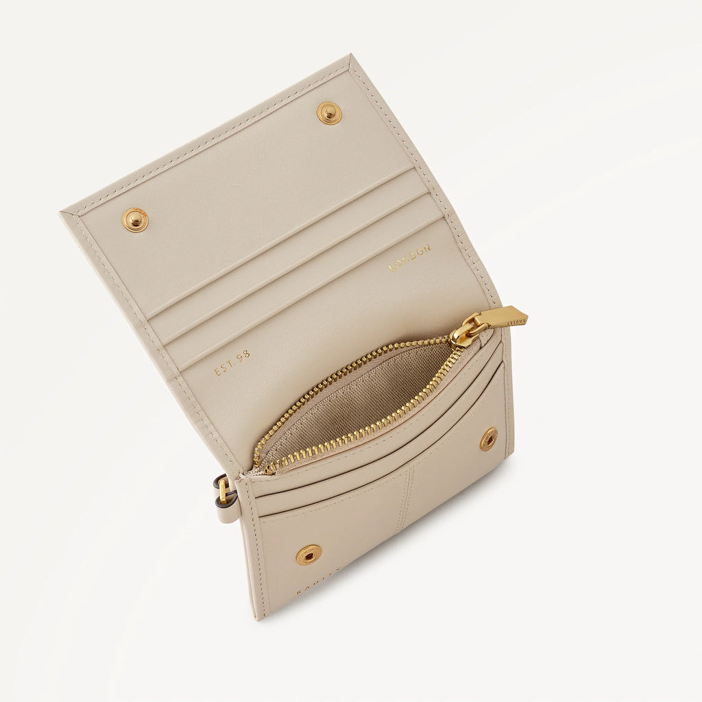 Radley Chilton Grove - Medium Flapover Purse - Beige Leather (NWT)