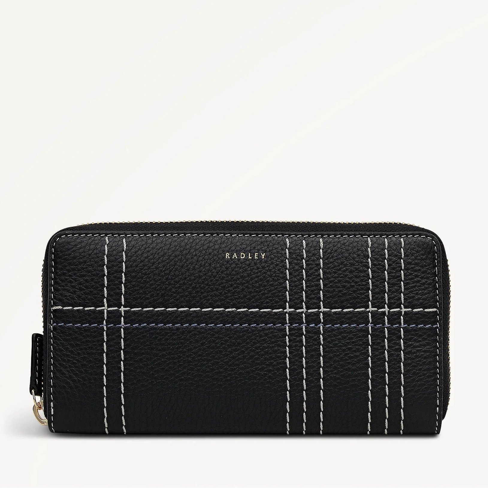 Radley Calvert Way - Large Zip Around Purse - Black Grain Leather (NWT)