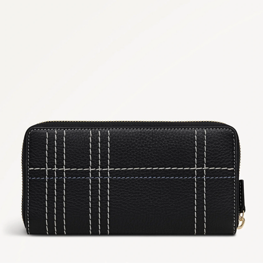 Radley Calvert Way - Large Zip Around Purse - Black Grain Leather (NWT)