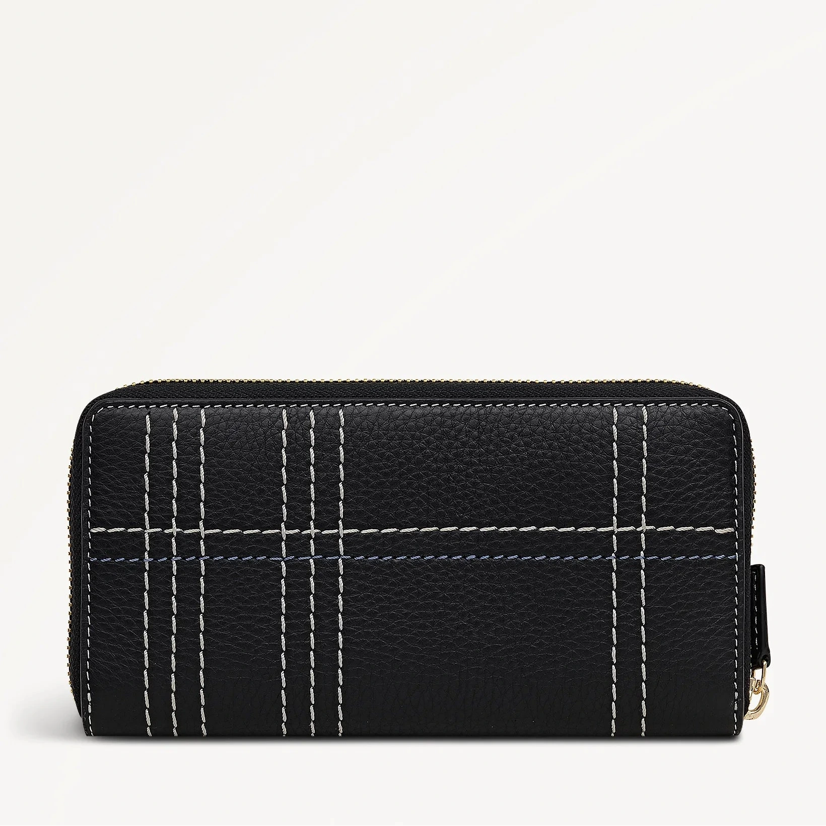 Radley Calvert Way - Large Zip Around Purse - Black Grain Leather (NWT)