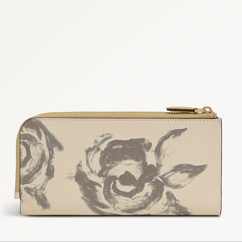 Radley Chilworth Street - Large Floral Zip Around Purse - Salt (NWT)