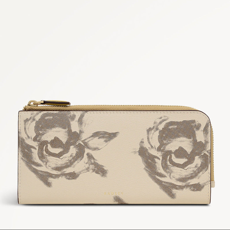 Radley Chilworth Street - Large Floral Zip Around Purse - Salt (NWT)