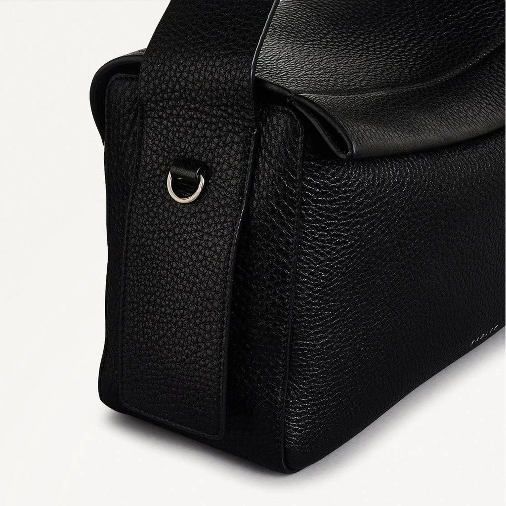 Radley De Beauvoir - Medium Ziptop Satchel Bag - Black Grain Leather (NWT)