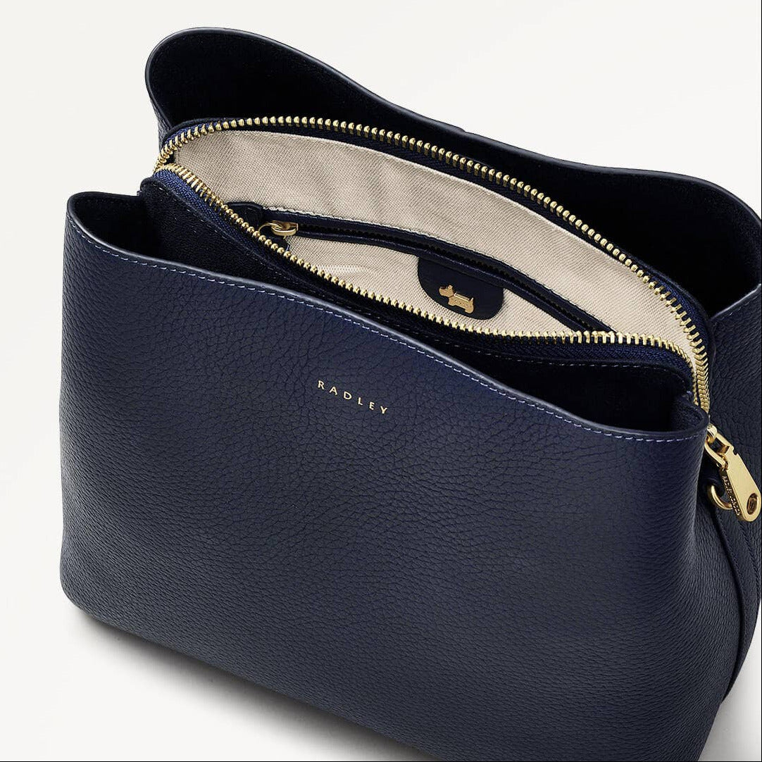 Radley Duke's Place - Medium Compartment Cross Body Bag - Evenfall Blue (NWT)