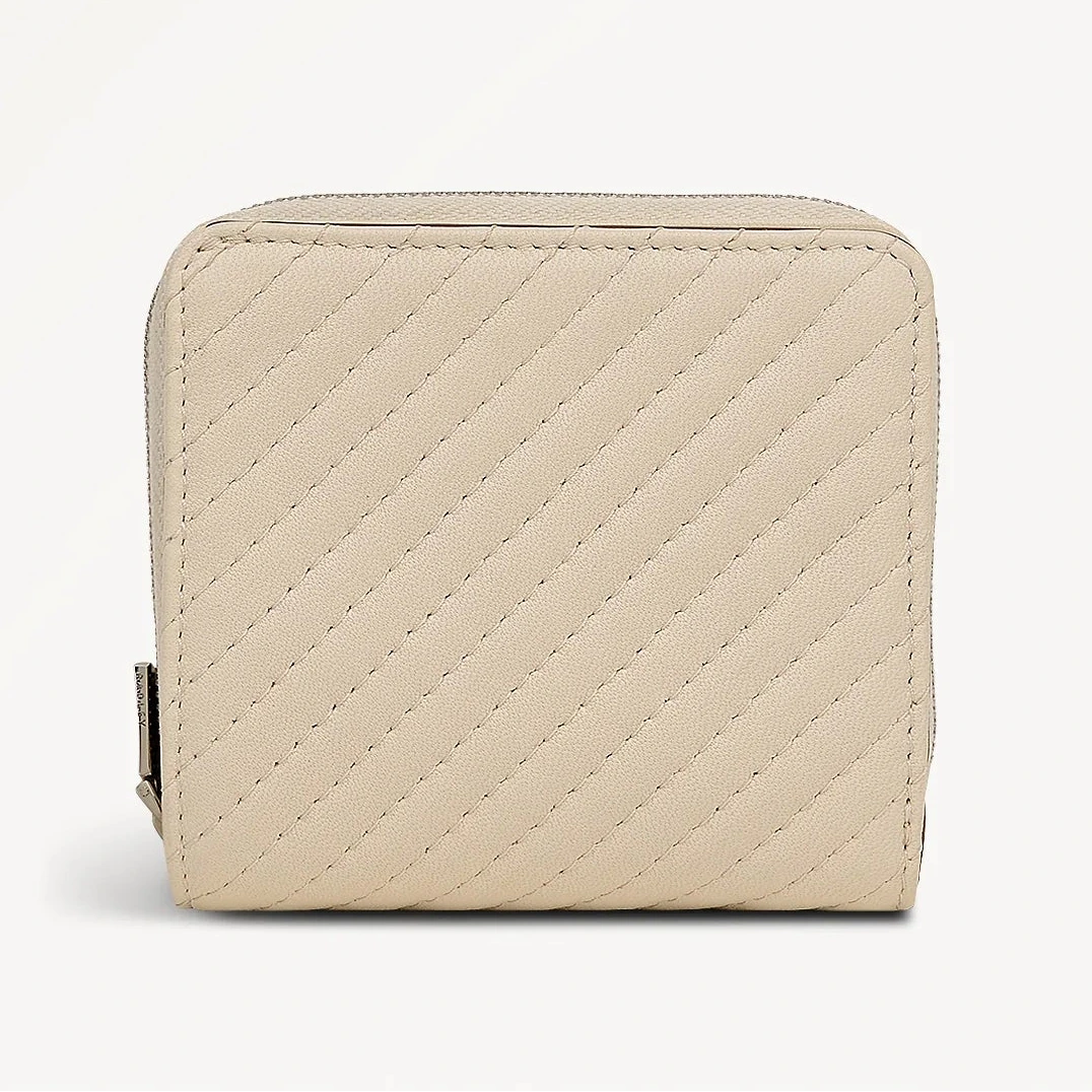 Radley Dukes Place - Medium Quilted Zip Around Purse - Salt Leather (NWT)