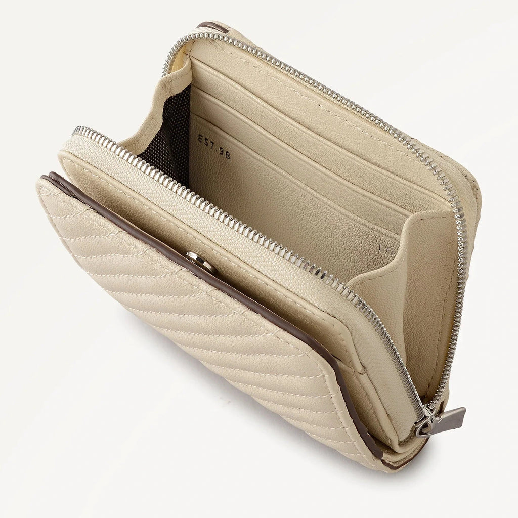Radley Dukes Place - Medium Quilted Zip Around Purse - Salt Leather (NWT)