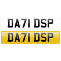 DA71 DSP (DAVID SP / DSP) - Private Registration Number Plate