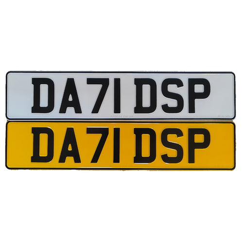 DA71 DSP (DAVID SP / DSP) - Private Registration Number Plate