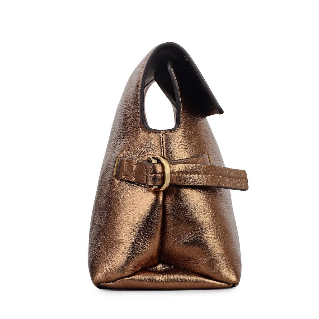 Radley Fleet Street - Medium Flapover Clutch Bag - Metallic Olive Gold (NWT)