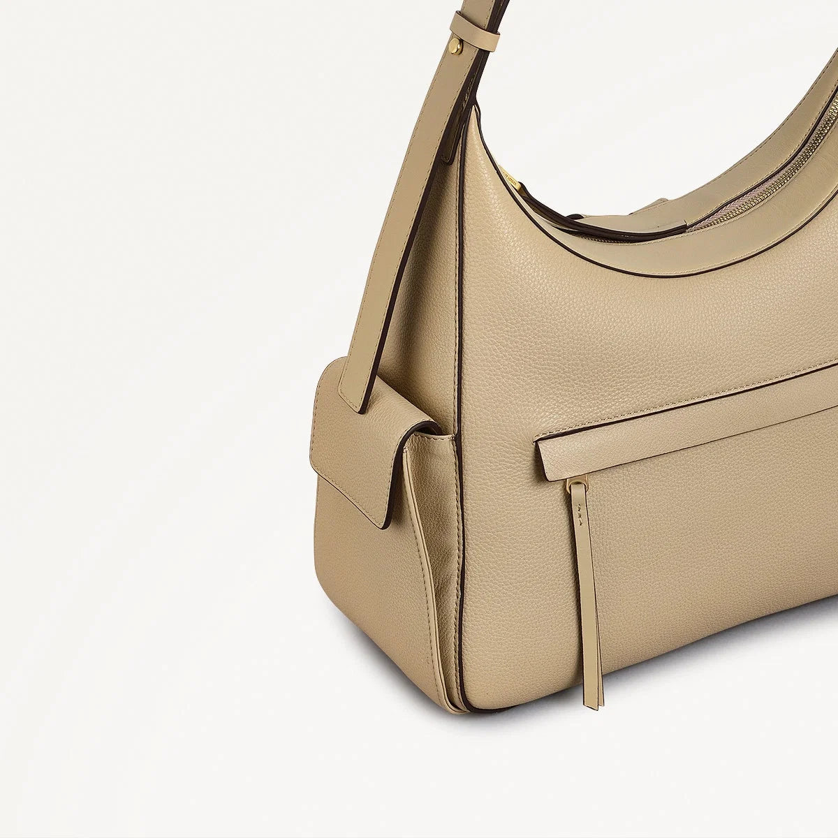 Radley The Fitzrovia - Small Ziptop Backpack - Stone Grain Leather (NWT)