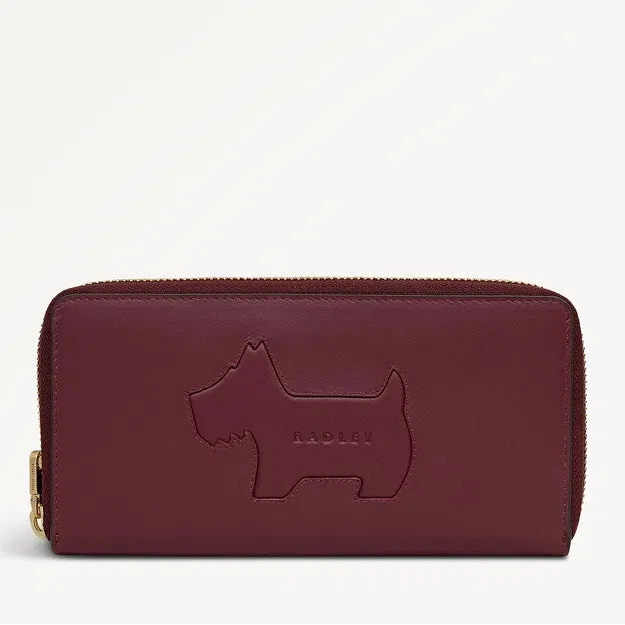 Radley Hadley Lane - Large Zip Around Wallet - Dark Cherry (NWT)