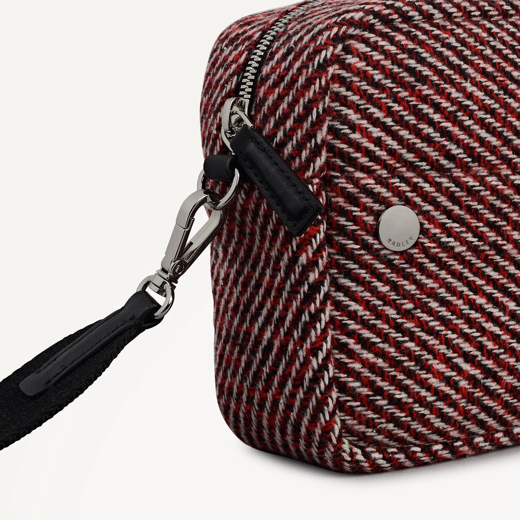 Radley Hadleigh Place - Small Ziptop Cross Body Bag - Dark Cherry Woven (NWT)
