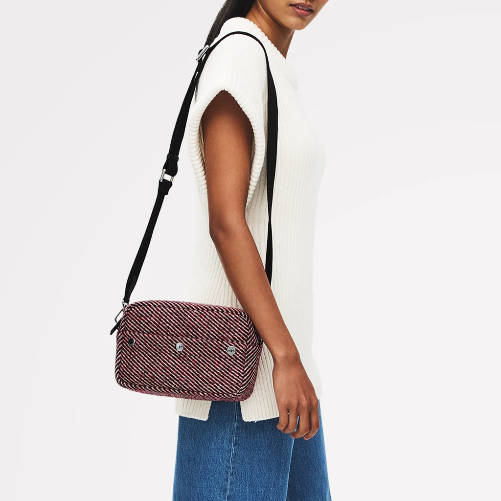 Radley Hadleigh Place - Small Ziptop Cross Body Bag - Dark Cherry Woven (NWT)