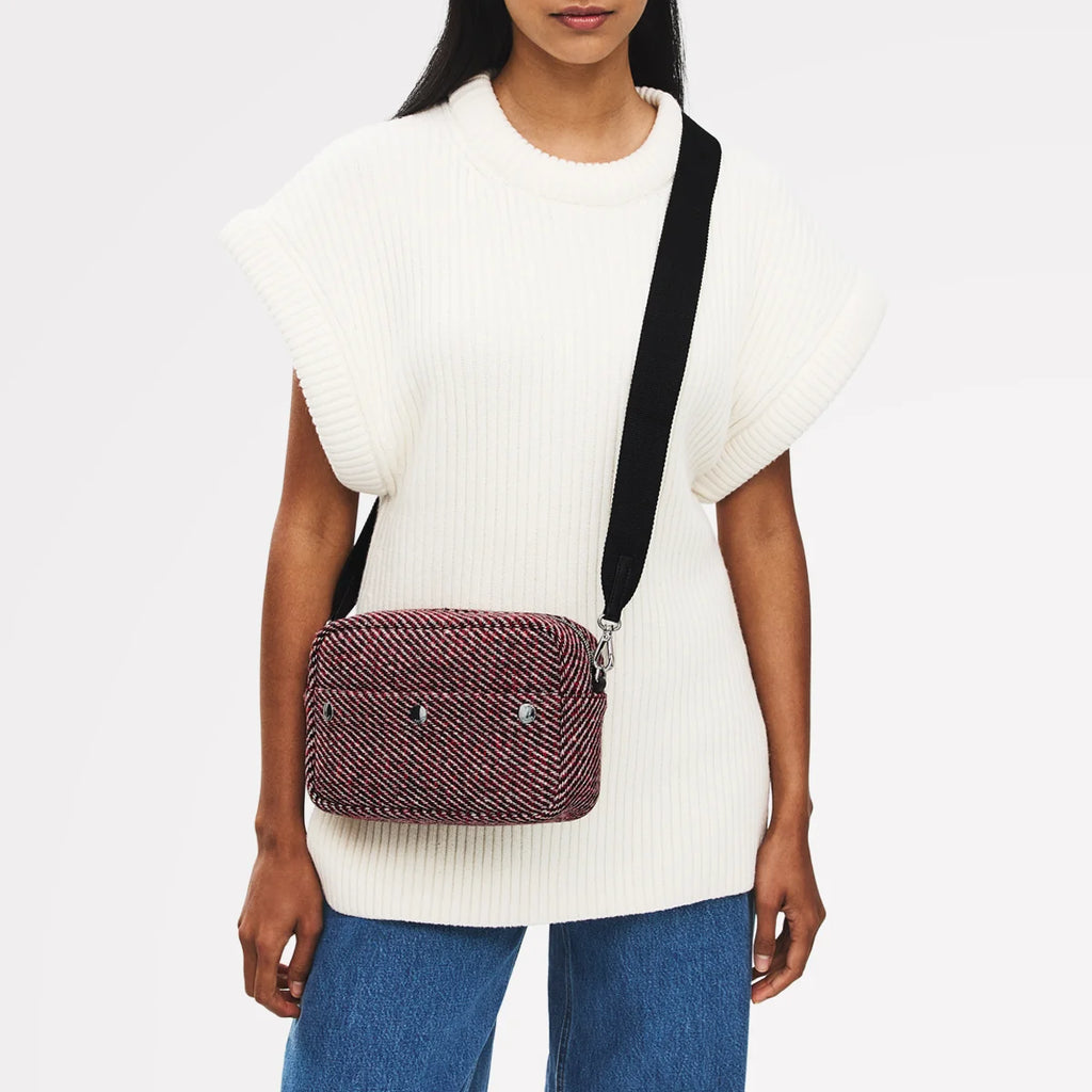 Radley Hadleigh Place - Small Ziptop Cross Body Bag - Dark Cherry Woven (NWT)