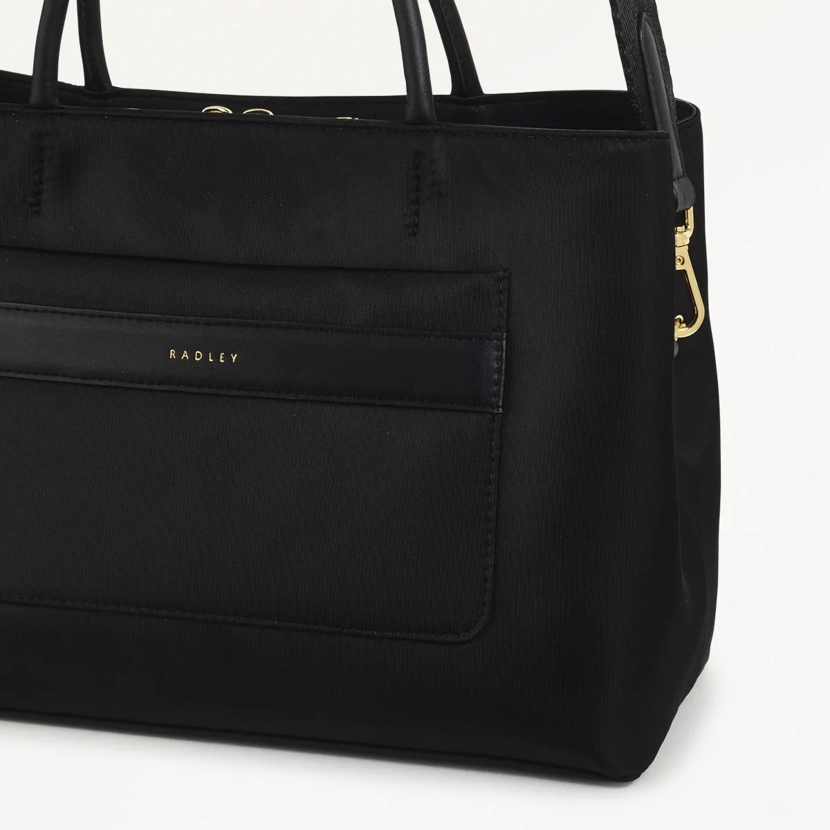 Radley Holland Park - Medium Ziptop Satchel Bag - Black Fabric (NWT)