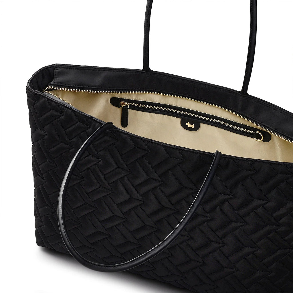 Radley Holland Park - Large Ziptop Tote Bag - Black Fabric (NWT)