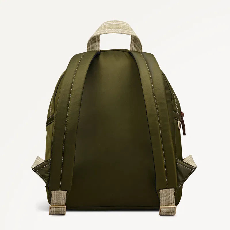 Radley Halley Row - Medium Ziptop Fabric Backpack - Dark Olive Green (NWT)