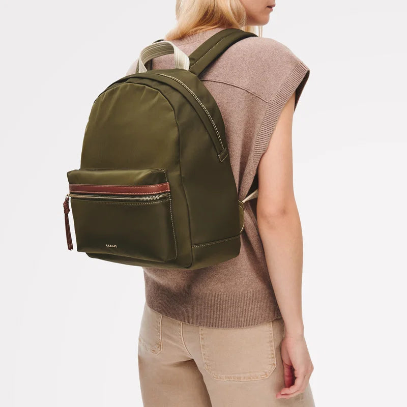 Radley Halley Row - Medium Ziptop Fabric Backpack - Dark Olive Green (NWT)