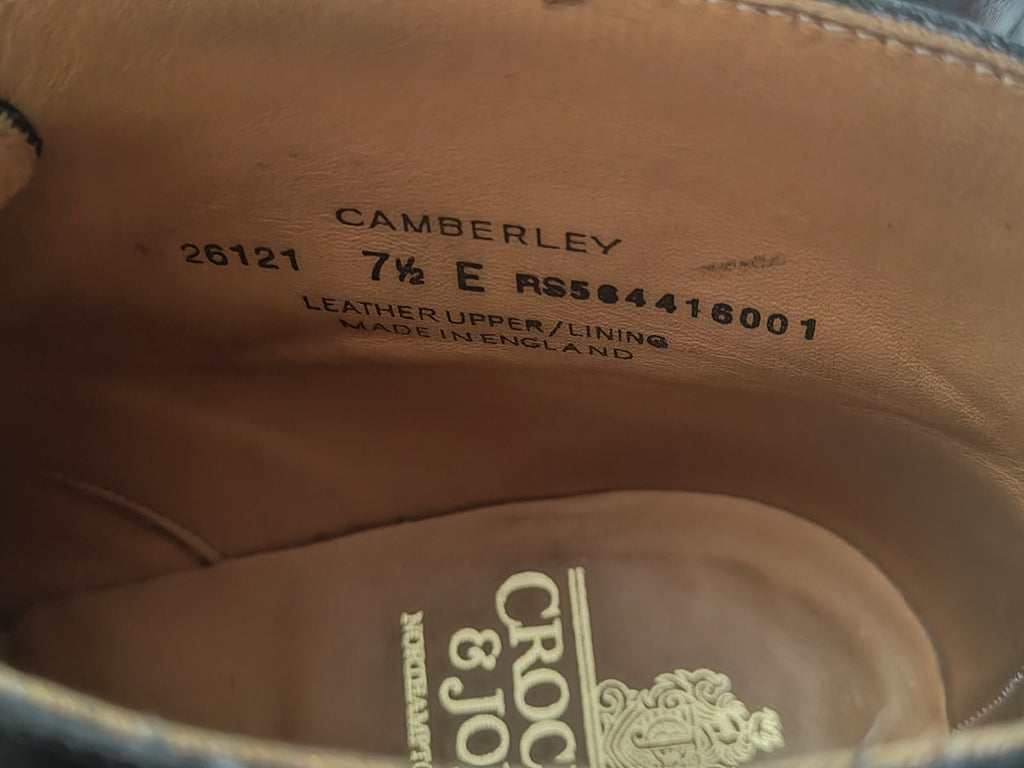 Crockett & Jones Camberley Black Monk Strap Boots - Size UK 7.5 (Shoe Trees inc)