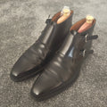 Crockett & Jones Camberley Black Monk Strap Boots - Size UK 7.5 (Shoe Trees inc)