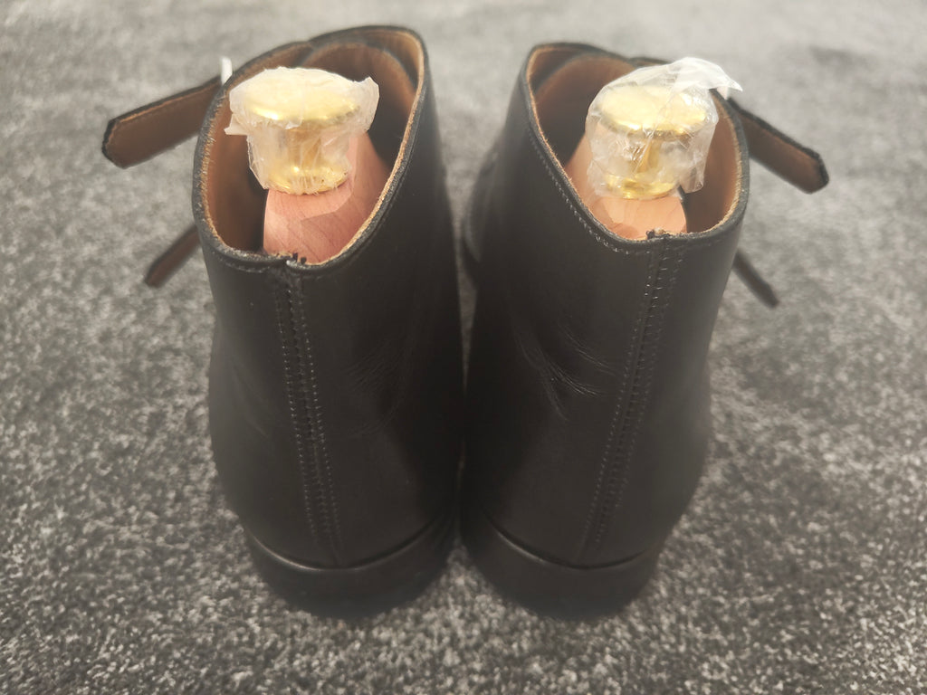 Crockett & Jones Camberley Black Monk Strap Boots - Size UK 7.5 (Shoe Trees inc)