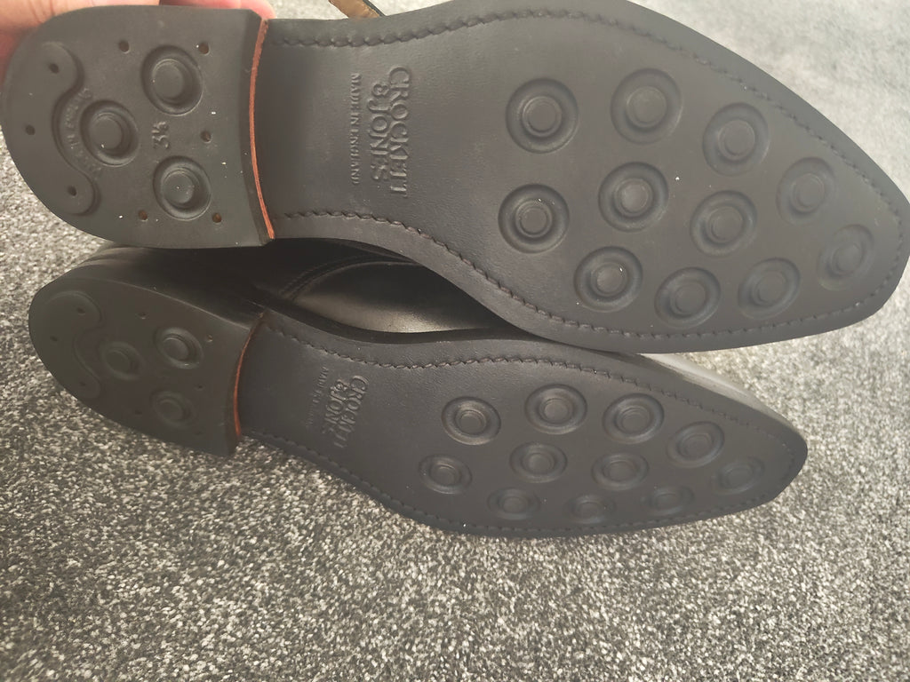 Crockett & Jones Camberley Black Monk Strap Boots - Size UK 7.5 (Shoe Trees inc)