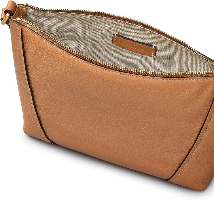 Radley Kendal Terrace - Small Ziptop Cross Body Bag - Tan Grain Leather (NWT)