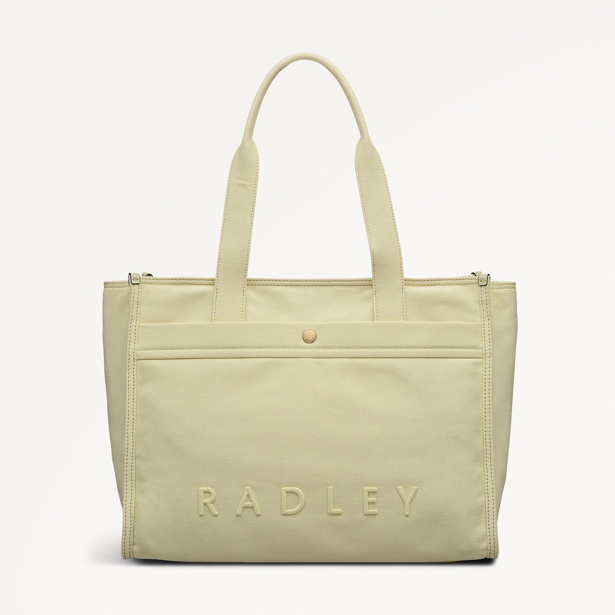 Radley Kenton Mews - Large Open Top Fabric Tote - Lemongrass Yellow (NWT)