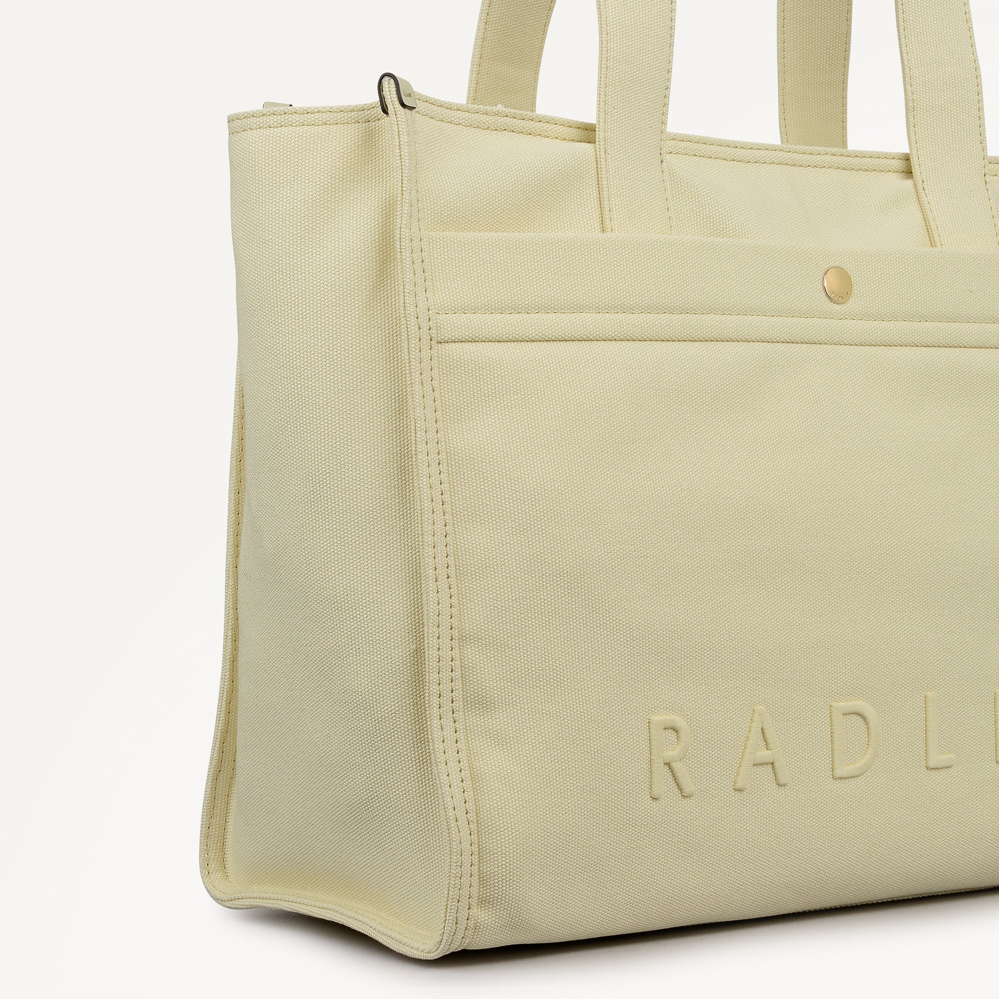 Radley Kenton Mews - Large Open Top Fabric Tote - Lemongrass Yellow (NWT)