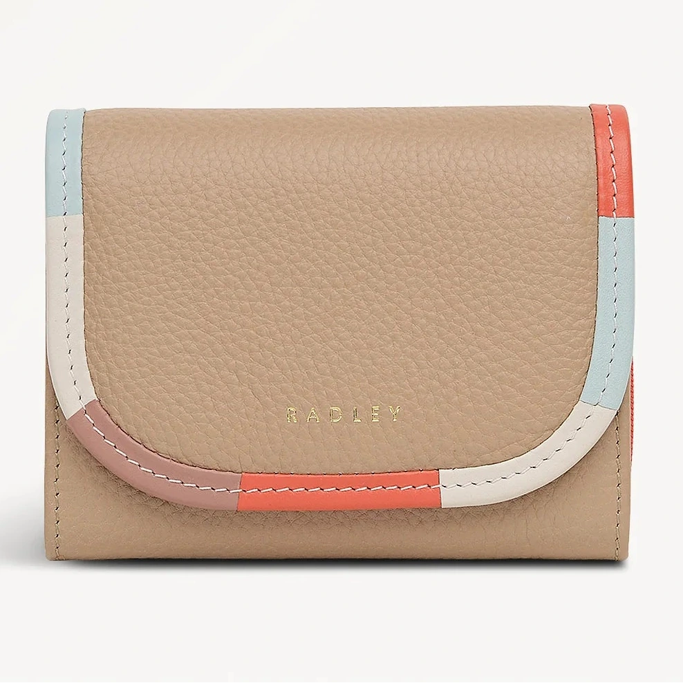 Radley Liverpool Gardens - Medium Flapover Purse - Sahara Light Brown (New)