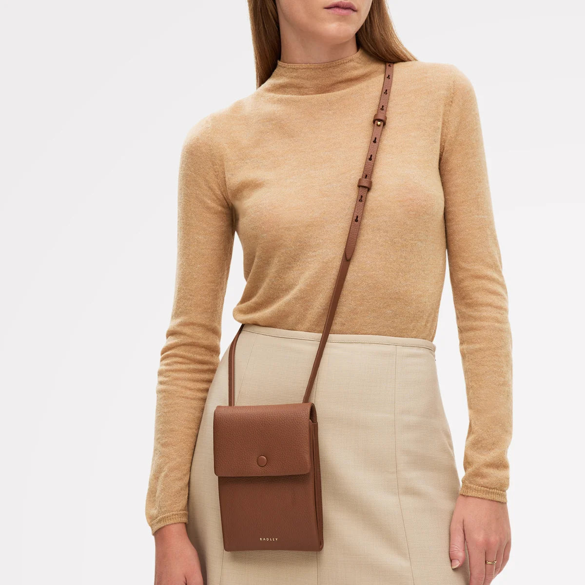 Radley Mallow Street - Medium Phone Cross Body - Saddle Brown (NWT)