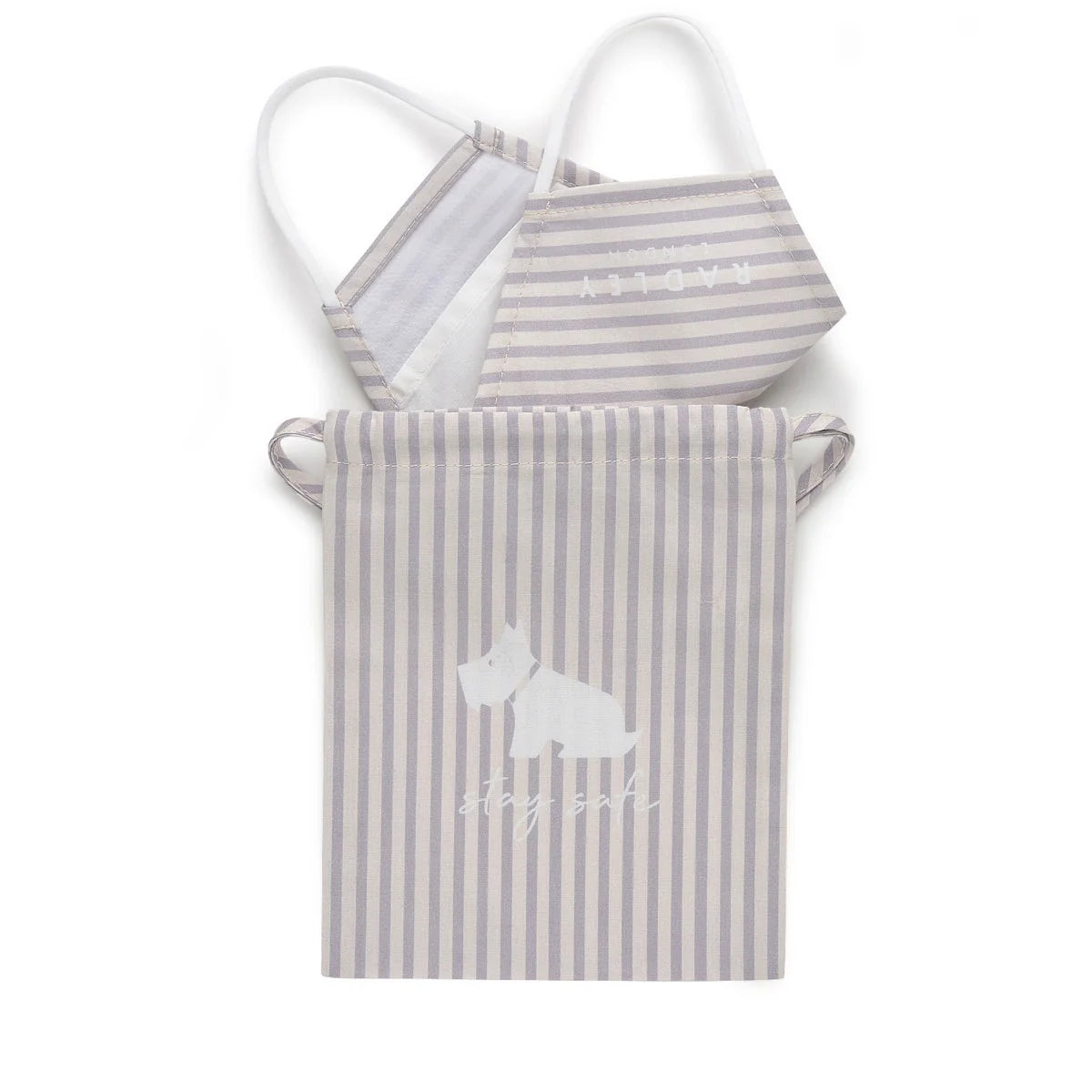 Radley - Face Mask Covering - Grey Stripe - One Size (NWT)