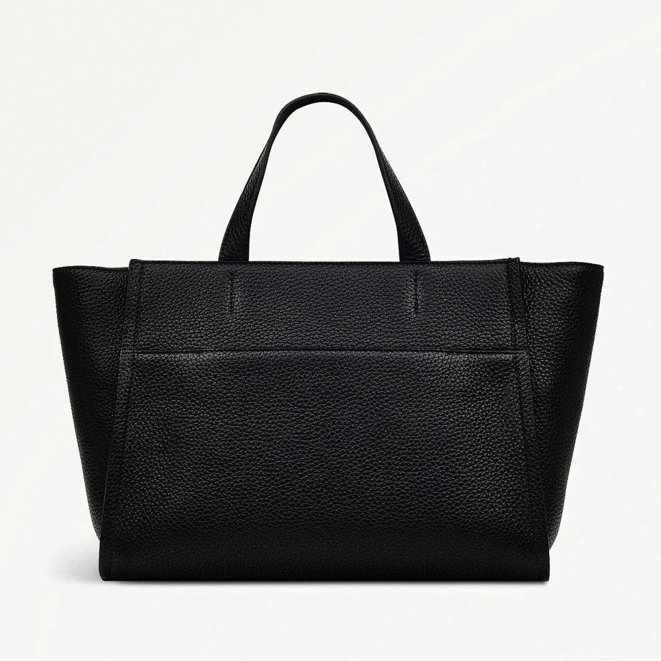 Radley Oak Street - Medium Ziptop Grab - Black Grain Leather (NWT)