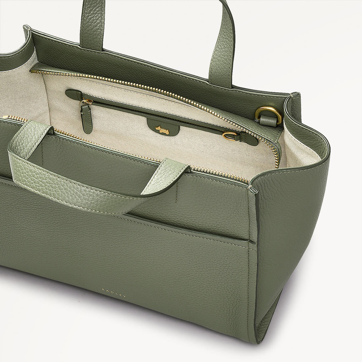Radley Oak Street - Medium Ziptop Grab - Dark Olive Green (NWT)