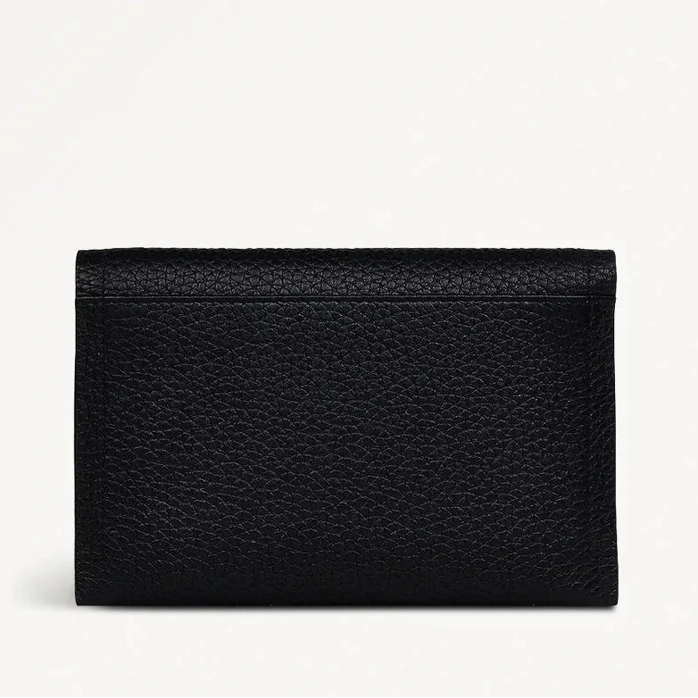 Radley Oak Street - Medium Flapover Purse - Black Grain Leather (NWT)