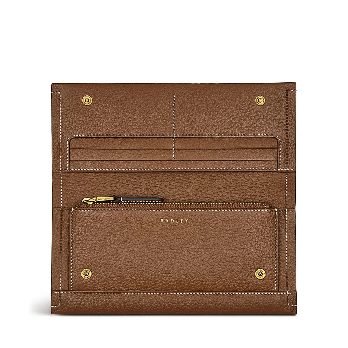 Radley Oak Street - Large Flapover Purse - Saddle Brown (NWT)