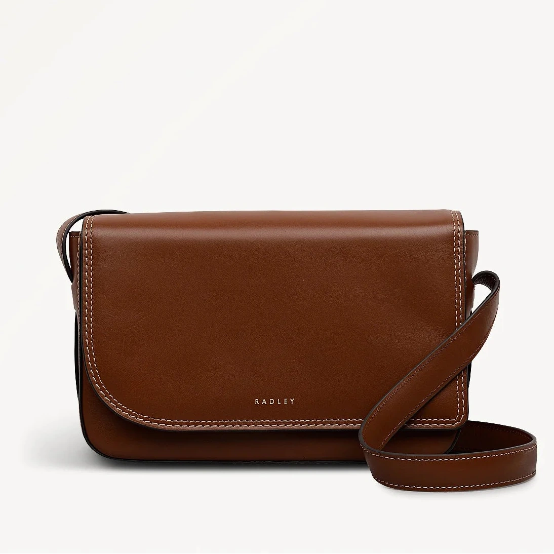Radley Pocket Street - Small Flapover Cross Body Bag - Cognac Brown (NWT)
