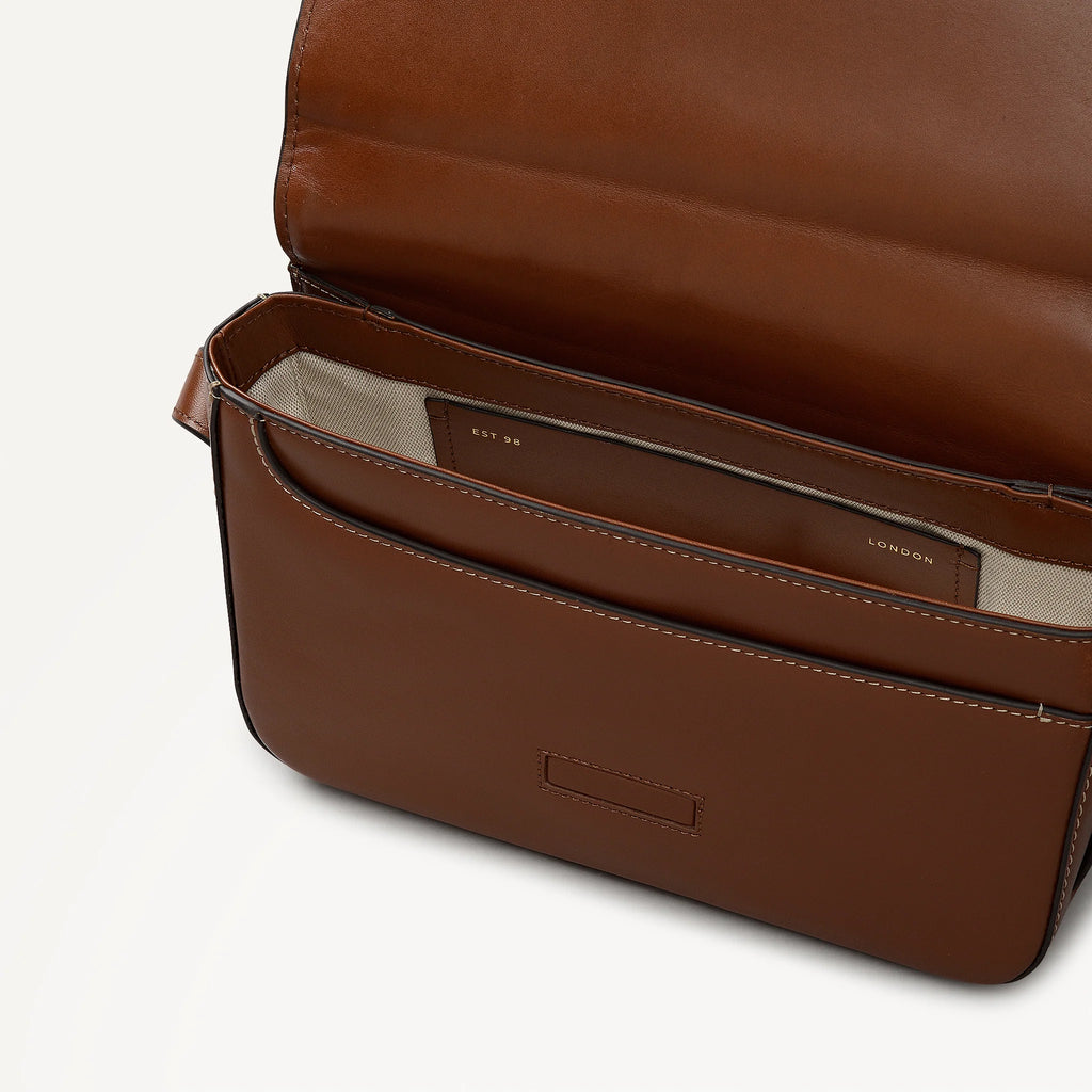 Radley Pocket Street - Small Flapover Cross Body Bag - Cognac Brown (NWT)