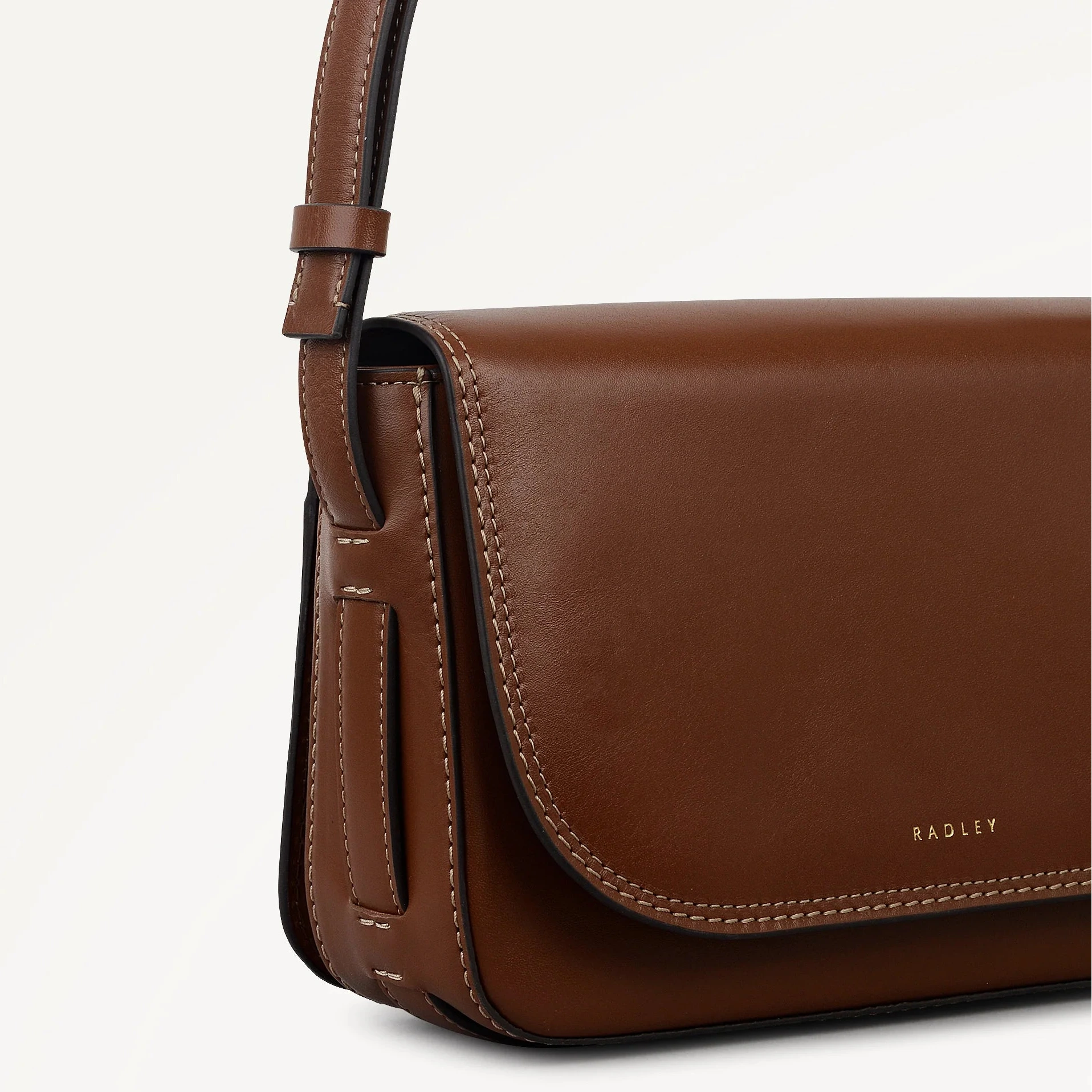 Radley Pocket Street - Small Flapover Cross Body Bag - Cognac Brown (NWT)