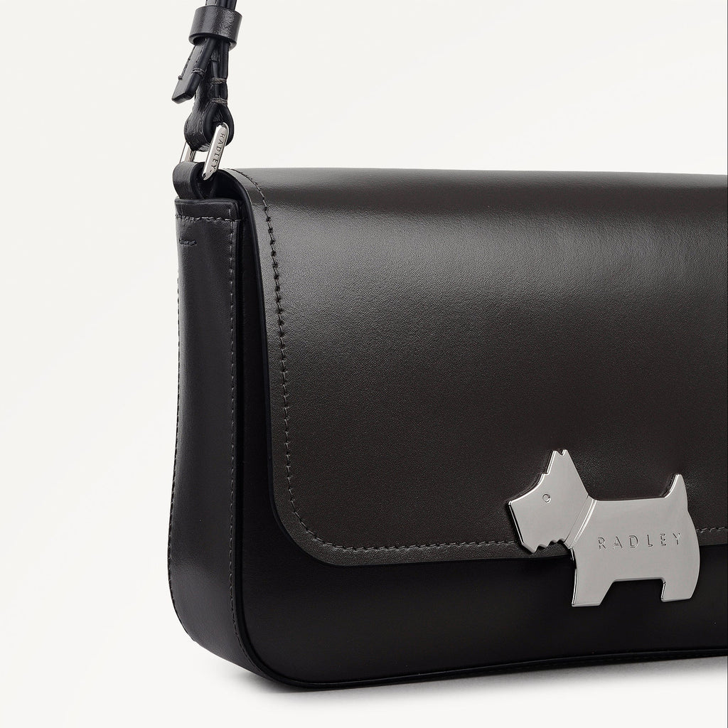 Radley Percy Grove - Medium Flapover Cross Body Bag - Mouse Grey (NWT)