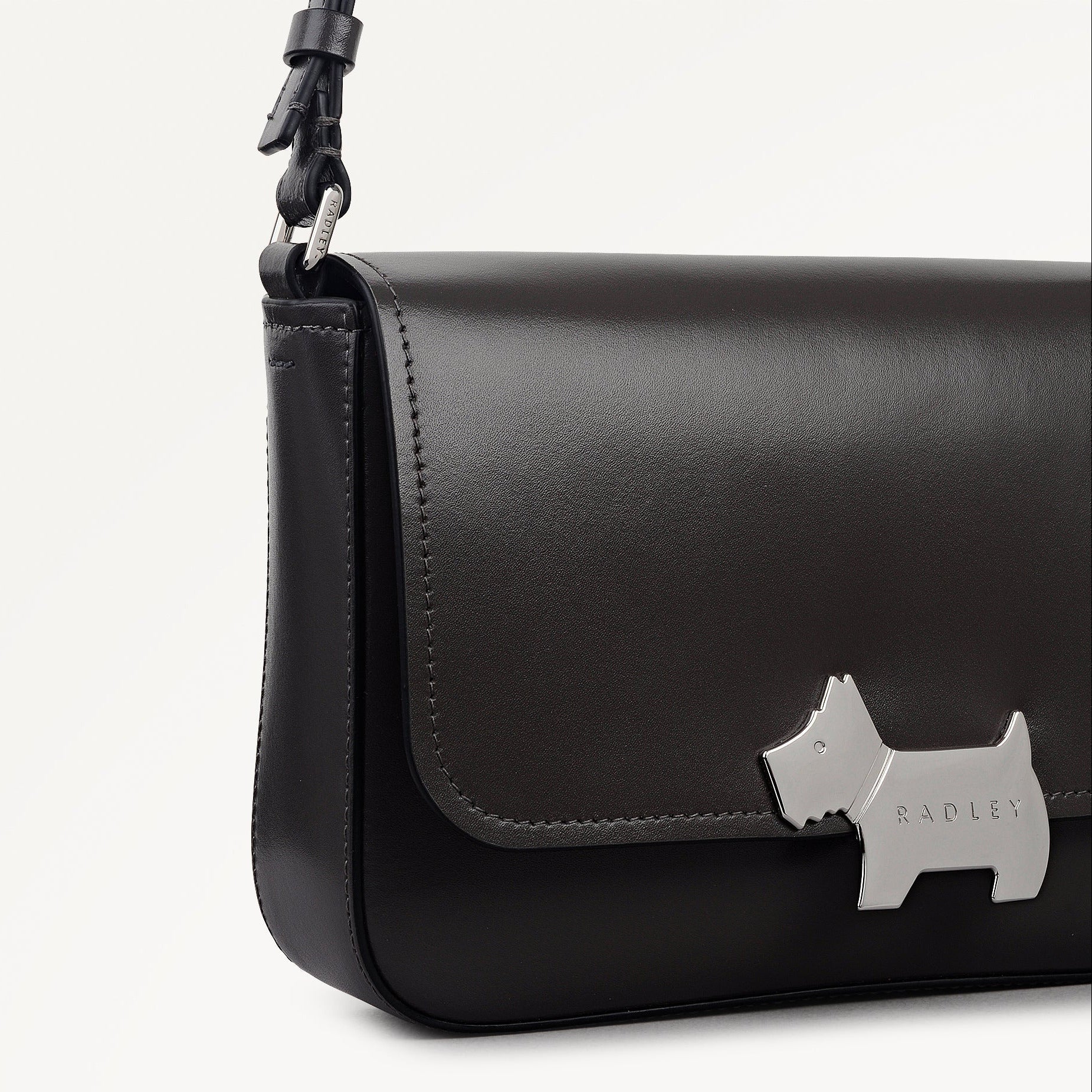 Radley Percy Grove - Medium Flapover Cross Body Bag - Mouse Grey (NWT)