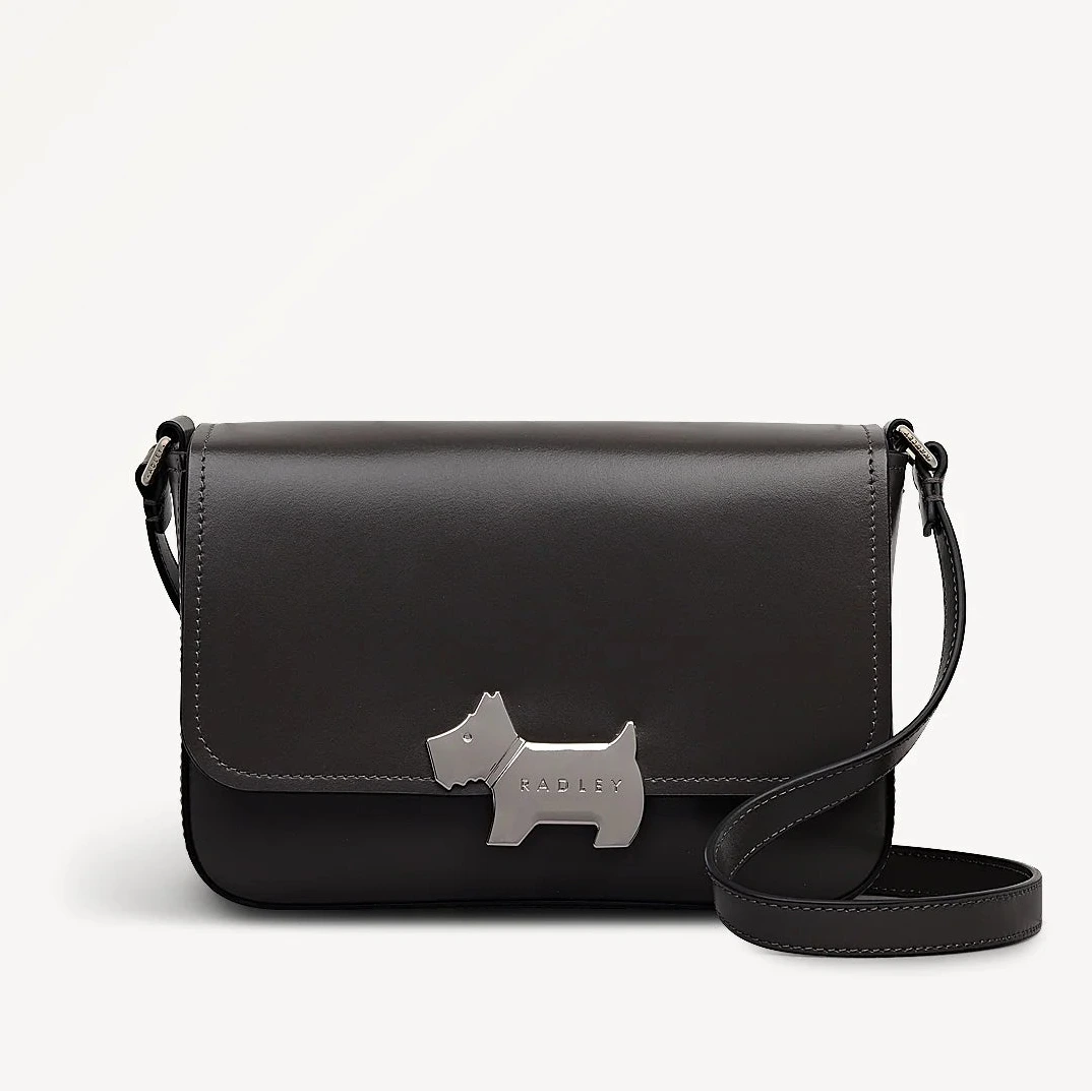 Radley Percy Grove - Medium Flapover Cross Body Bag - Mouse Grey (NWT)