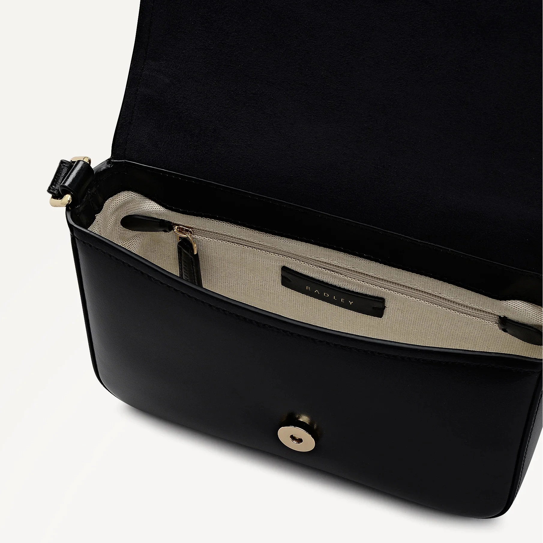 Radley Percy Grove - Medium Flapover Cross Body Bag - Black (NWT)