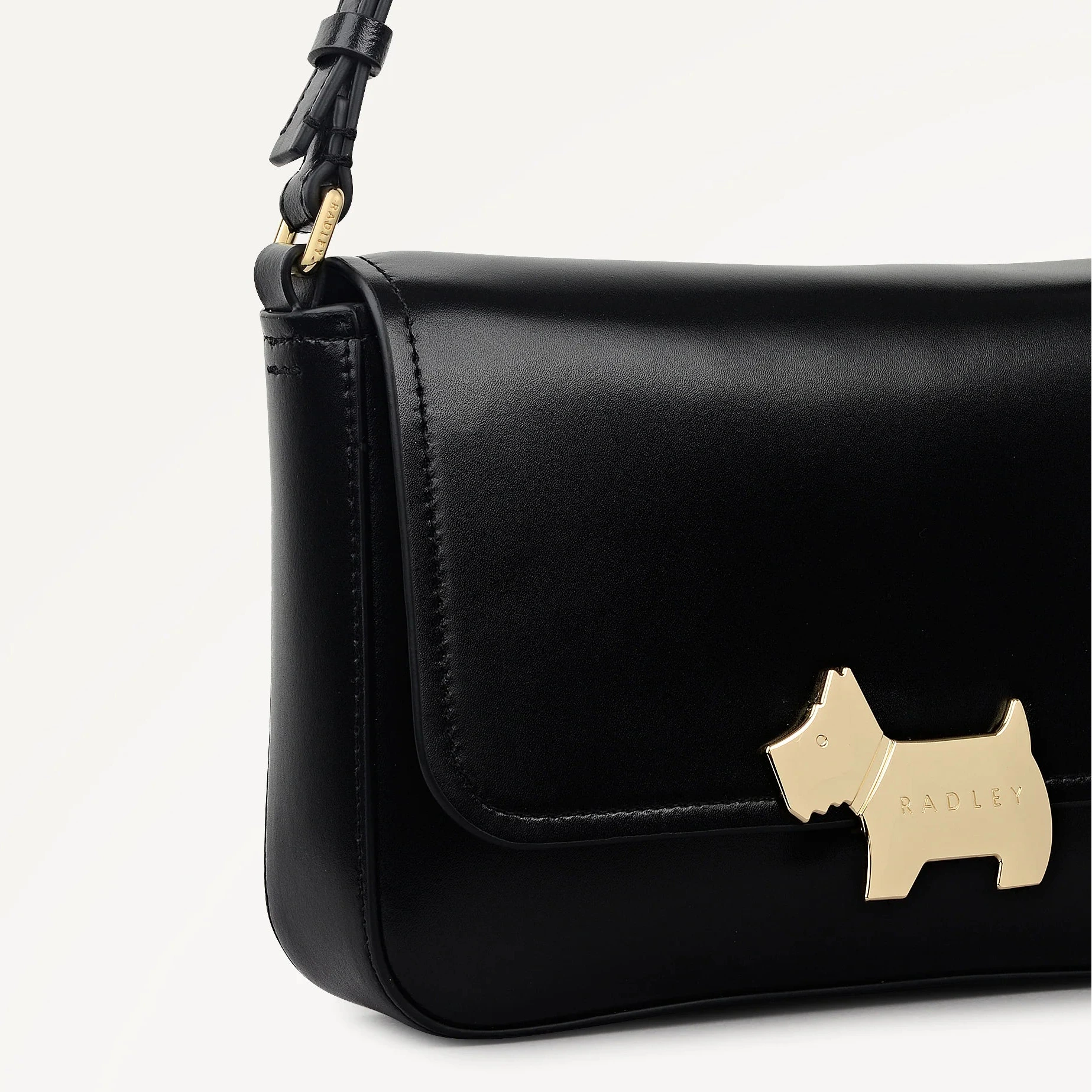 Radley Percy Grove - Medium Flapover Cross Body Bag - Black (NWT)